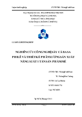 Nghiên cứu công nghệ sấy cá ba sa phi lê và thiết kế phân xưởng sản xuất năng suất 1 tấn sản phẩm/ngày