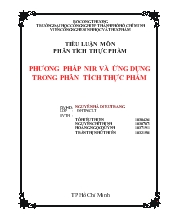 Phương pháp nir và ứng dụng trong phân tích thực phẩm