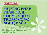 Phương pháp phân tích chuyên dùng trong công nghiệp sữa