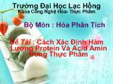 Phương pháp phân tích định tính và định lượng protein