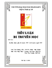 Sự khác nhau giữa di truyền NST và di truyền ngoài NST