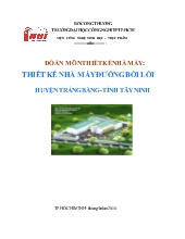 Thiết kế nhà máy đường Bời Lời tại huyện Trảng Bàng - Tỉnh Tây Ninh