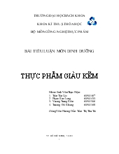 Thực phẩm giàu kẽm