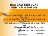 Thuốc trừ sâu hóa học và tác hại trong phát triển bền vững. Cơ sở sinh thái học của việc phát triển thuốc trừ sâu sinh học - Giải pháp cần có để phát triển và sử dụng hiệu quả thuốc trừ sâu sinh học