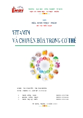 Vitamin và chuyển hóa trong cơ thể