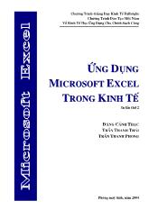 Ứng dụng EXcel trong kinh tế