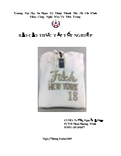 Báo cáo Thực tập tại công ty Fashion garments. ltd