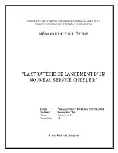 Chuyên đề Tiếng Pháp: La stratégie de lancement D'un nouveau service chez J.E.R