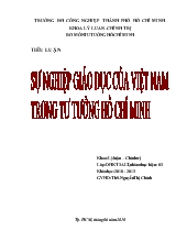 Sự nghiệp giáo dục của Việt Nam trong tư tưởng Hồ Chí Minh