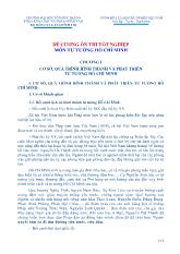 Tài liệu ôn thi chuẩn môn tư tưởng Hồ Chí Minh