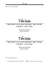 Nội dung cải cách bộ máy nhà nước chủ nghĩa xã hội Việt Nam