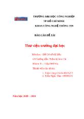Đề tài Báo cáo thư viện trường học