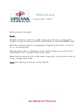 Đề thi tuyển dụng Ngân hàng VPBank