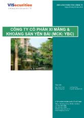 Báo cáo Phân tích cổ phiếu công ty cổ phần xi măng và khoáng sản Yên Bái YBC