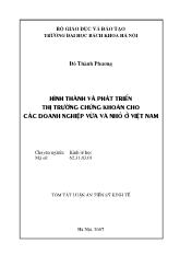 Đề tài Hình thành và phát triển thị trường chứng khoán cho các doanh nghiệp vừa và nhỏ ở Việt Nam