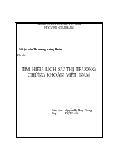 Tìm hiểu lịch sử thị trường chứng khoán Việt Nam