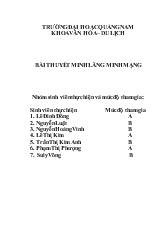 Bài thuyết minh Lăng Minh Mạng trong hệ thống lăng tẩm Huế