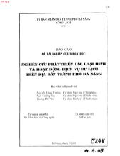 Đề tài Nghiên cứu phát triển các loại hình và hoạt động dịch vụ du lịch trên địa bàn thành phố Đà Nẵng