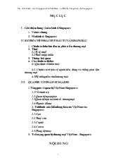 Các chính sách của Singapore khi Việt Nam xuất khẩu hàng hoá vào Singapore