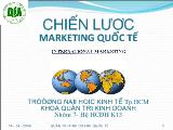 Chiến lược maketting quốc tế