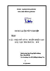 Đề tài Giải pháp mở rộng xuất khẩu rau quả vào thị trường Mỹ