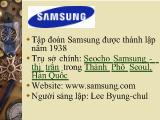 Đề tài Tập đoàn Samsung và các chiến lược áp dụng