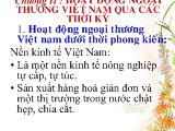 Hoạt động ngoại thương Việt Nam qua các thời kỳ