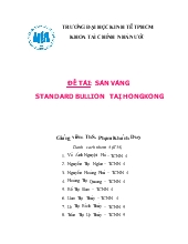 Sàn vàng standard bullion tại Hong Kong