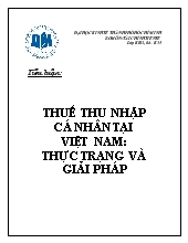 Thuế thu nhập cá nhân và thực trạng ở Việt Nam