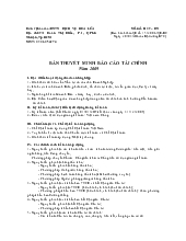 Báo cáo Bản thuyết minh tài chính năm 2009