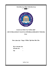 Báo cáo Thực tập tổng hợp chuyên ngành kế toán tài chính doanh nghiệp thương mại công ty cổ phần tập đoàn Thái Hòa
