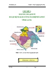 Đề tài Hoạt động Khu Công nghiệp Hòa Phú - Vĩnh Long