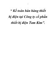 Đề tài Kế toán bán hàng thiết bị điện tại Công ty cổ phần thiết bị điện Tam Kim