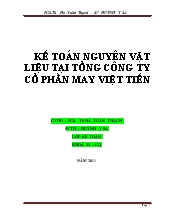 Đề tài Kế toán nguyên vật liệu tại tổng công ty cổ phần may việt tiến