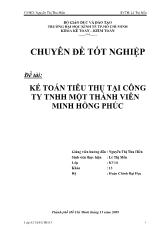 Đề tài Kế toán tiêu thụ tại công ty TNHH MTV Minh Hồng Phúc TP Hồ Chí MInh