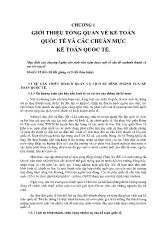 Đề tài Tổng quan về kế toán quốc tế và các chuẩn mực kế toán