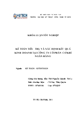 Kế toán tiêu thụ và xác định kết quả kinh doanh tại Công ty CP Cơ Khí Ngân Hàng