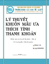 Lí thuyết tài chính tiền tệ Powerpoit