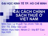 Cải cách chính sách thuế ở Việt Nam