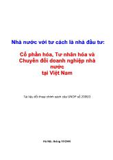 Đề tài Cổ phần hóa, tư nhân hóa và việc chuyển đổi các doanh nghiệp nhà nước tại Việt Nam