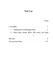 Đề tài Khắc phục nhược điểm, đẩy mạnh hội nhập