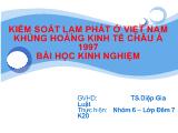 Đề tài Kiểm soát lạm phát ở Việt Namkhủng hoảng kinh tế châu á 1997 bài học kinh nghiệm