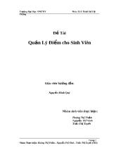 Đề tài Quản Lý Điểm Cho Sinh Viên