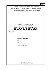 Đồ án Môn học quản lý dự án