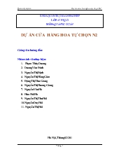 Dự án cửa hàng hoa tự chọn N2 - Khoa quản trị doanh nghiệp