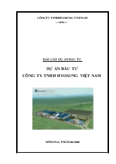 Dự án đầu tư công ty TNHH Hyosung Việt Nam