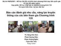 Báo cáo Đánh giá nhu cầu, năng lực truyền thông của các bên tham gia Chương trình 135