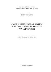 Công thức khai triển Taylor - Gontcharov và áp dụng