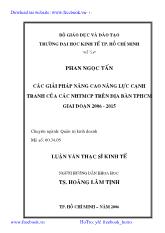 Đề tài Các giải pháp nâng cao năng lực cạnh tranh của các ngân hàng thương mại cổ phần trên địa bàn TP Hồ Chí Minh giai đoạn 2006 - 2015