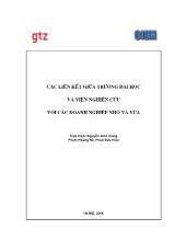 Đề tài Các liên kết giữa trường đại học và viện nghiên cứu với các doanh nghiệp nhỏ và vừa